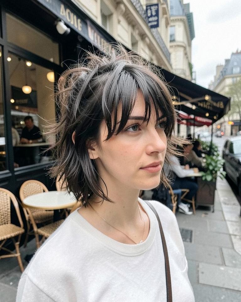 French bob hairstyle from Paris, France