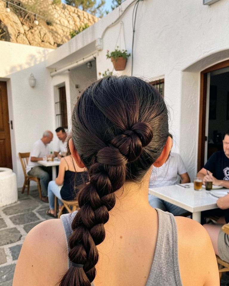 Grecian goddess braids hairstyle from Greece