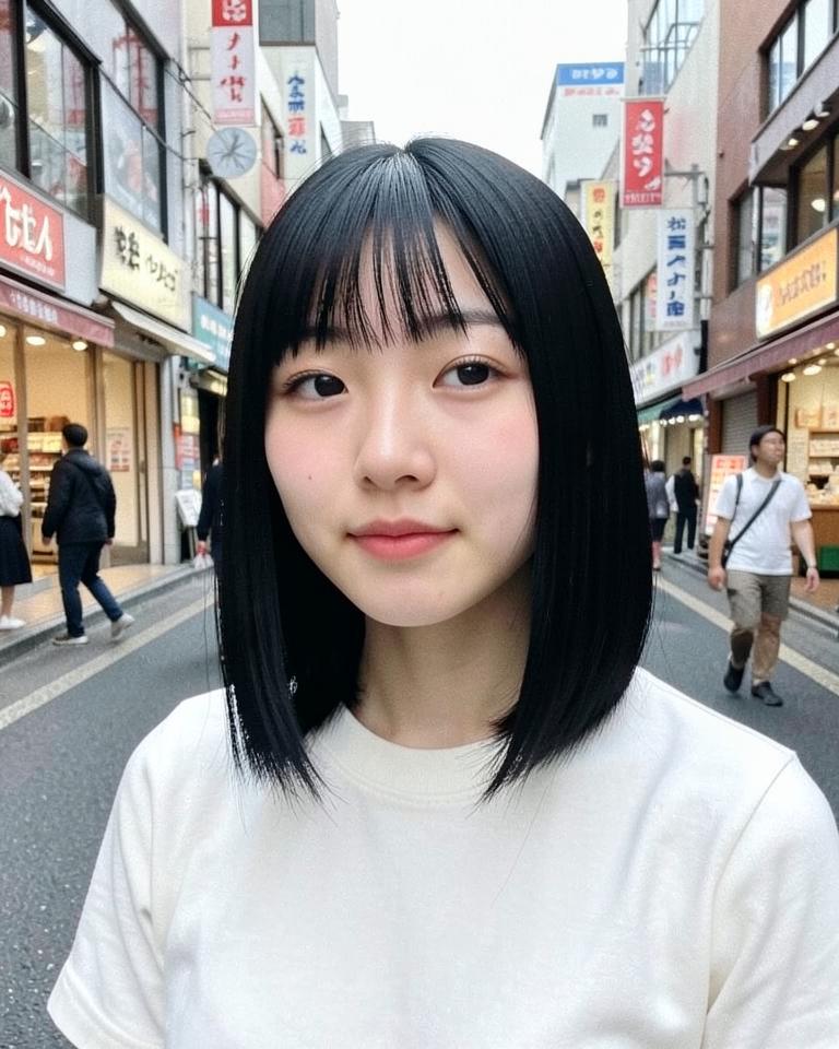 Hime cut hairstyle from Japan — Heian court