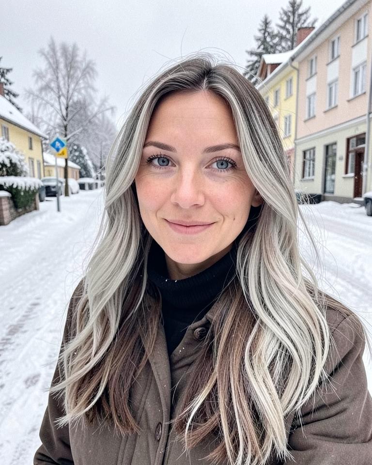 Scandinavian balayage hairstyle from Sweden & Norway